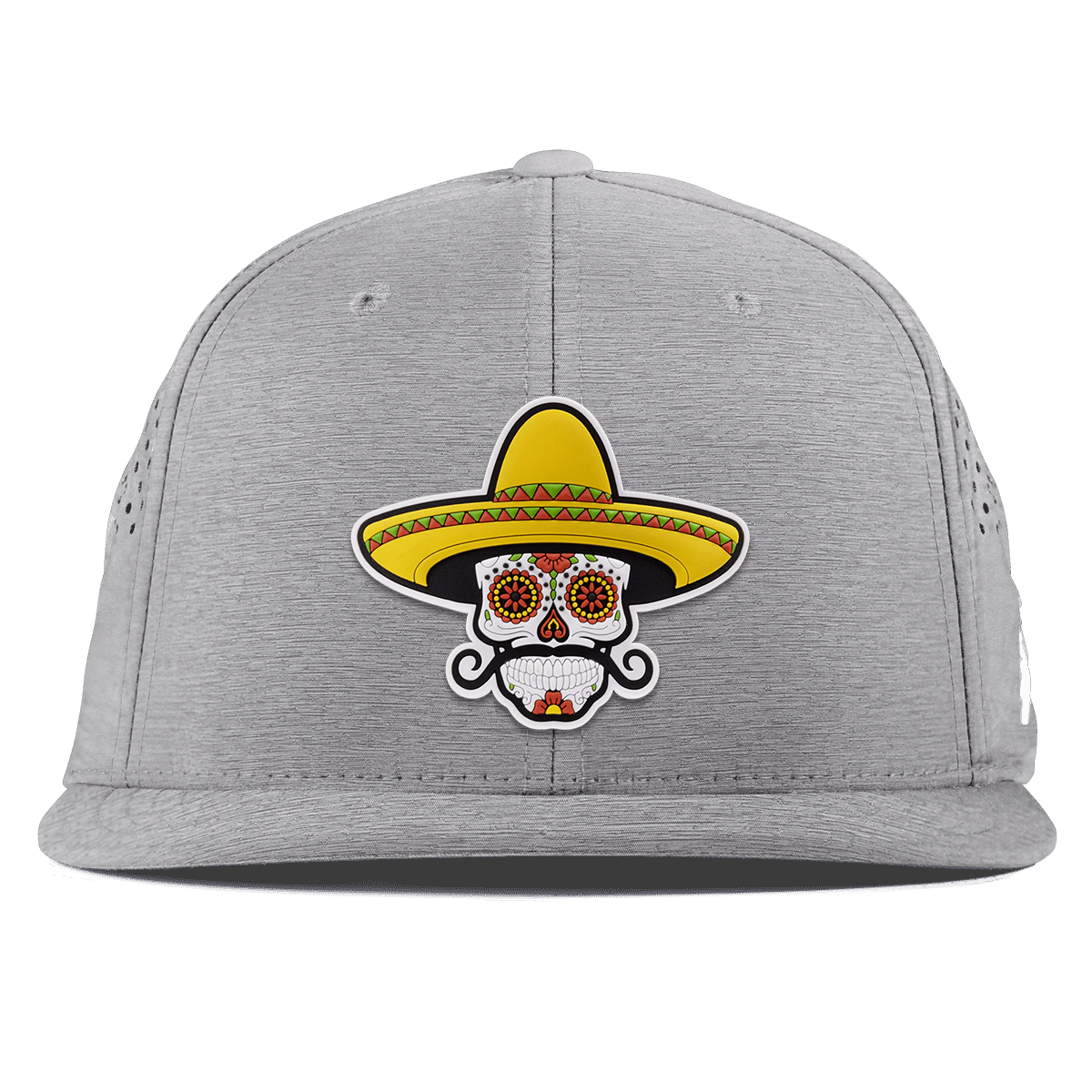 Sombrero Skull PVC Flat Performance Heather Gray