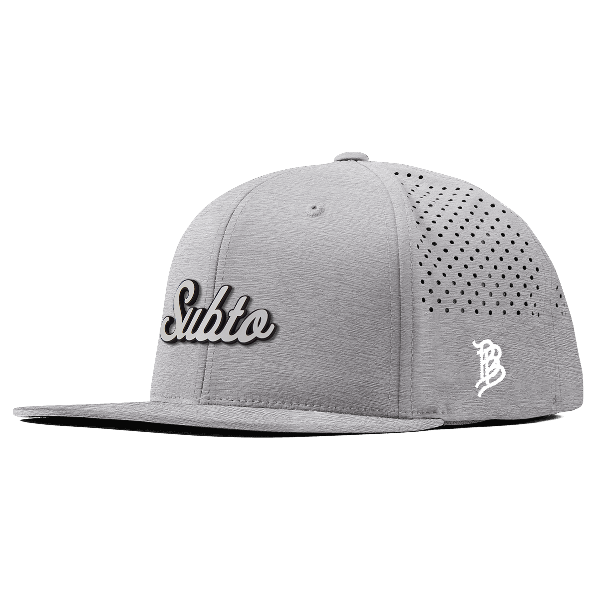 Subto Script White Flat Performance Heather Gray