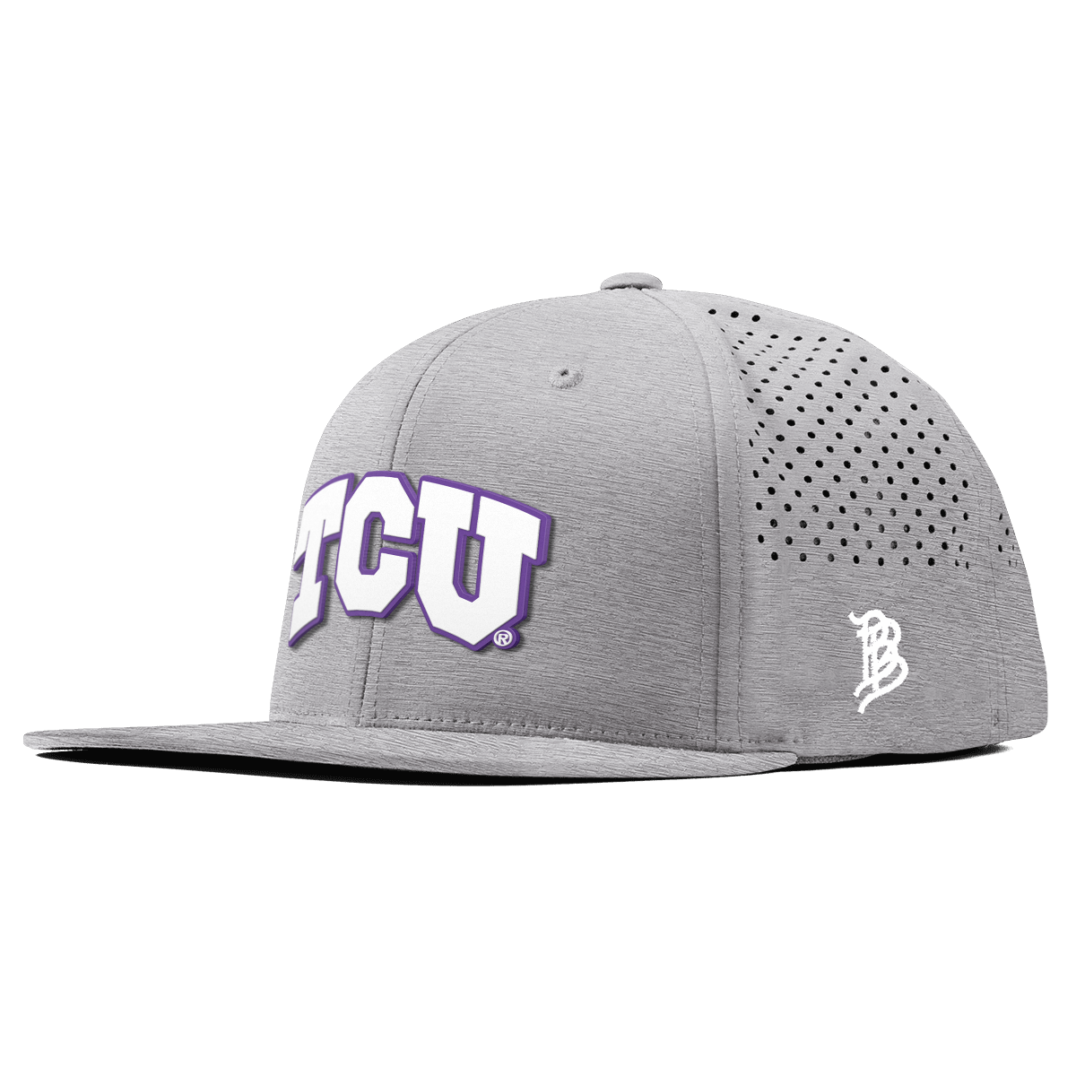 Texas Christian University "TCU Block" Flat Performance Heather Gray