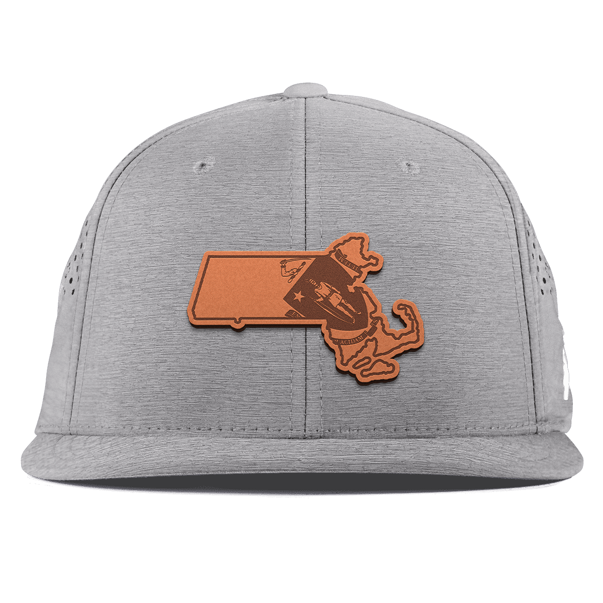 Massachusetts 6 Flat Performance Heather Gray