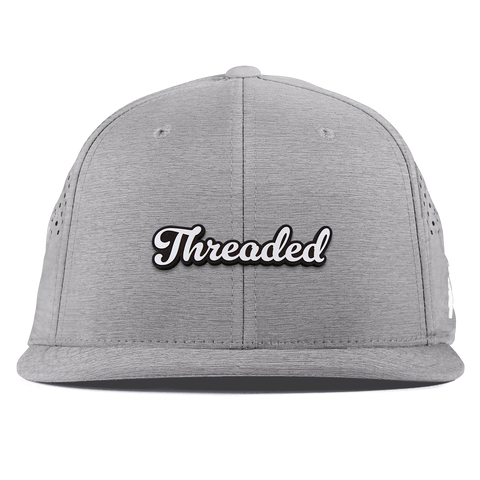 Threaded Script Flat Performance Heather Gray