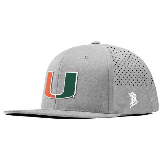 University of Miami "Miami Team Logo" Flat Performance Heather Gray