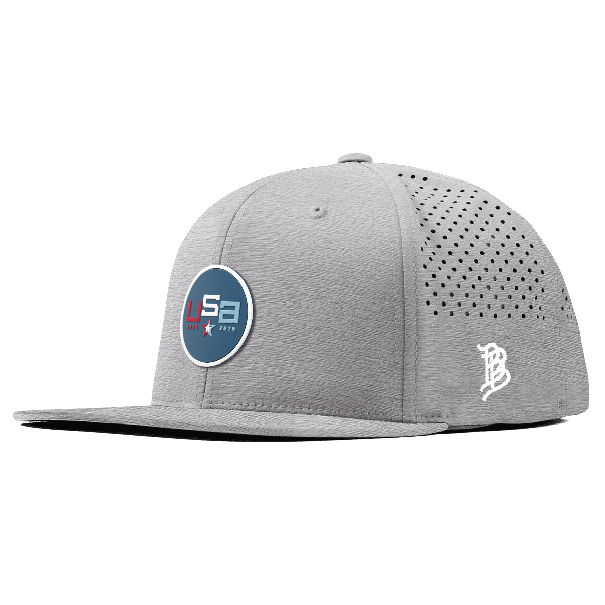 USA 250 Flat Performance Heather Gray