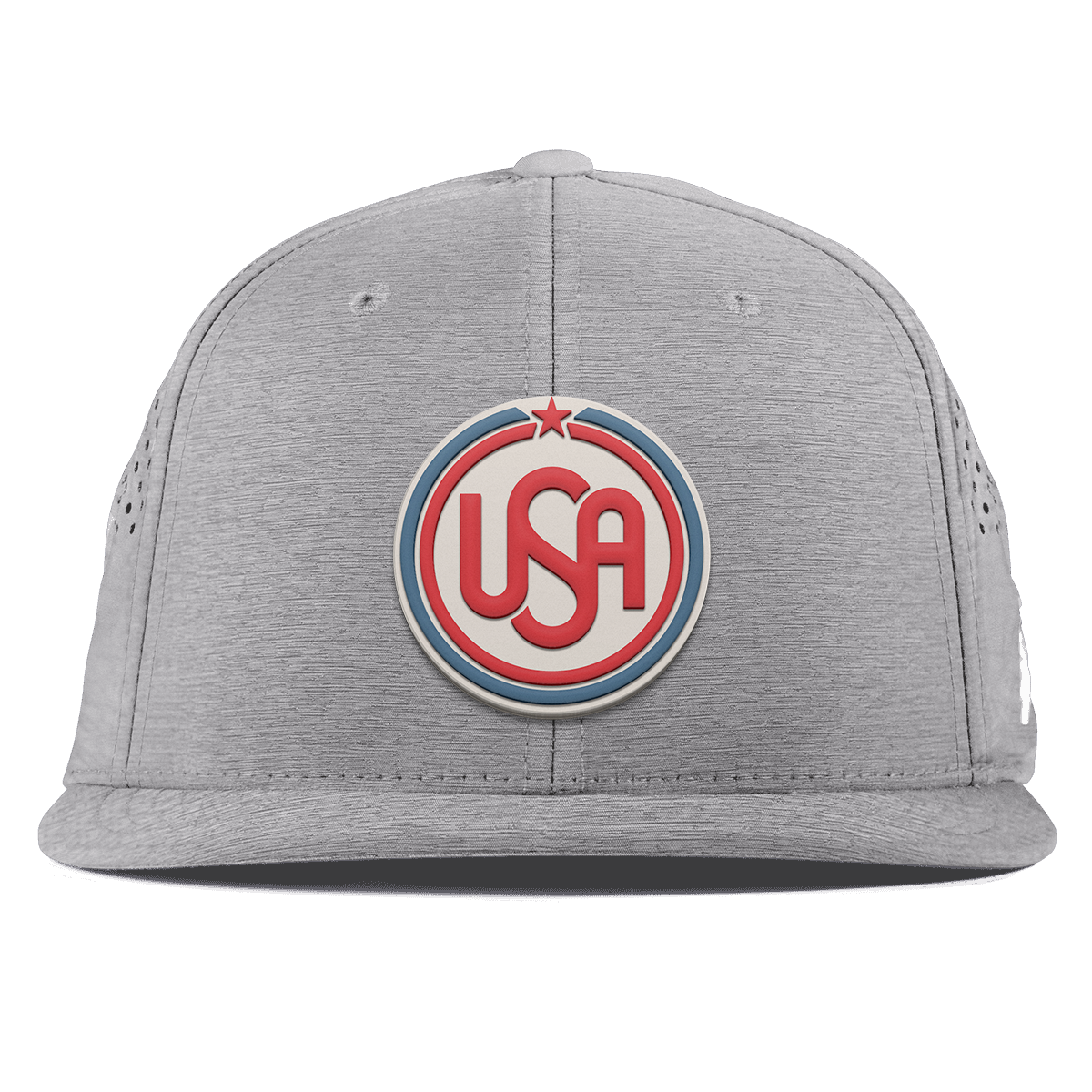 USA Icon Flat Performance Heather Gray