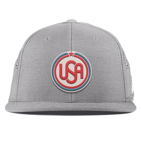 USA Icon Flat Performance Heather Gray