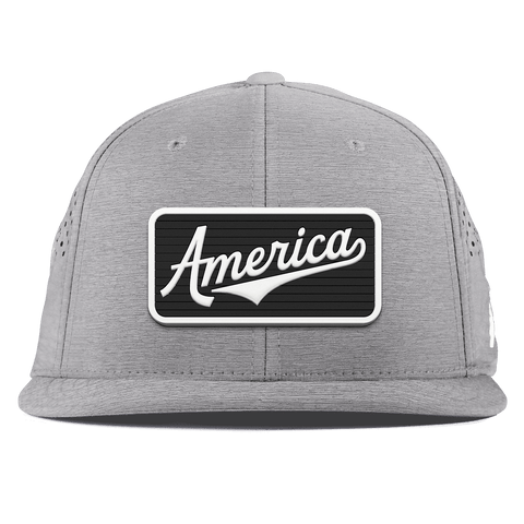 Vintage America Badge Flat Performance Heather Gray