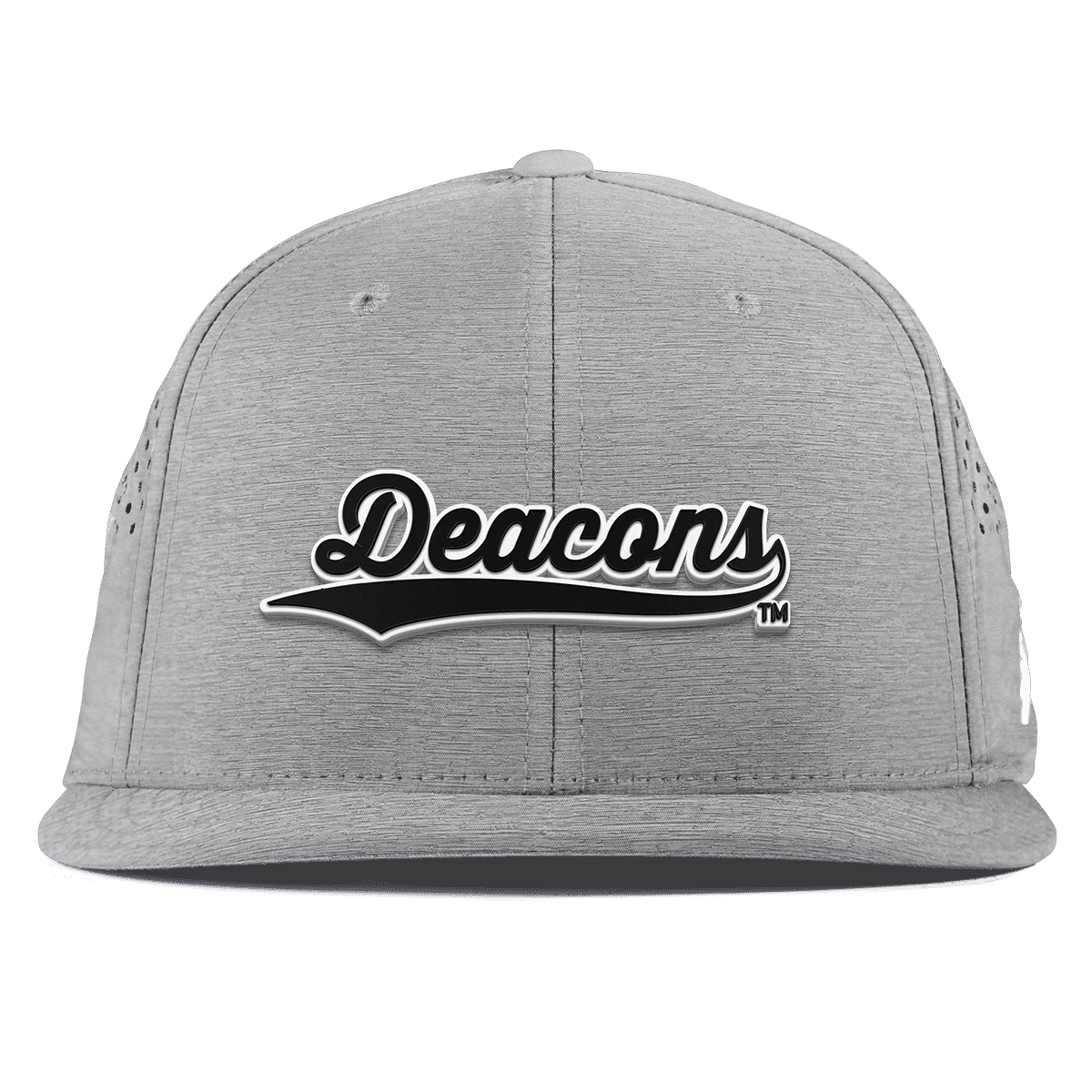 Wake Forest University "Vintage Deacons Script" Flat Performance Heather Gray