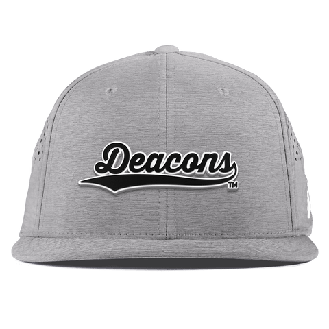 Wake Forest University "Vintage Deacons Script" Flat Performance Heather Gray