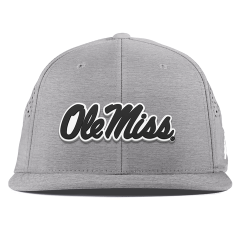 University of Mississippi "Vintage Ole Miss Team Logo" Flat Performance Heather Gray