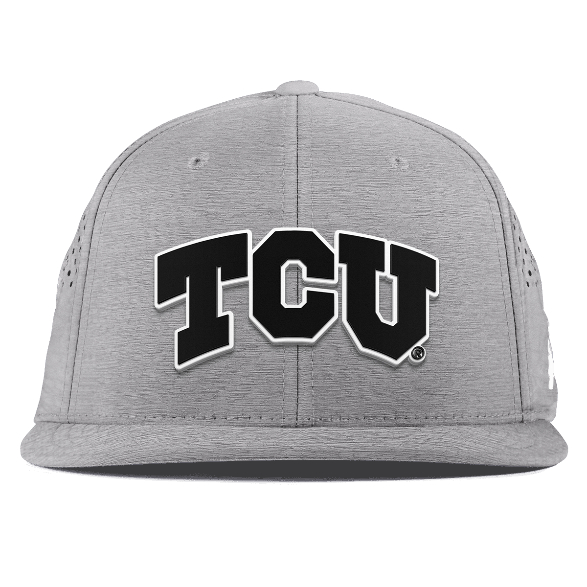 Texas Christian University "Vintage TCU Block" Flat Performance Heather Gray
