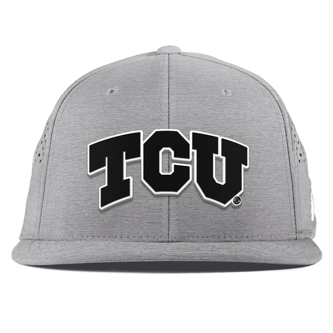 Texas Christian University "Vintage TCU Block" Flat Performance Heather Gray