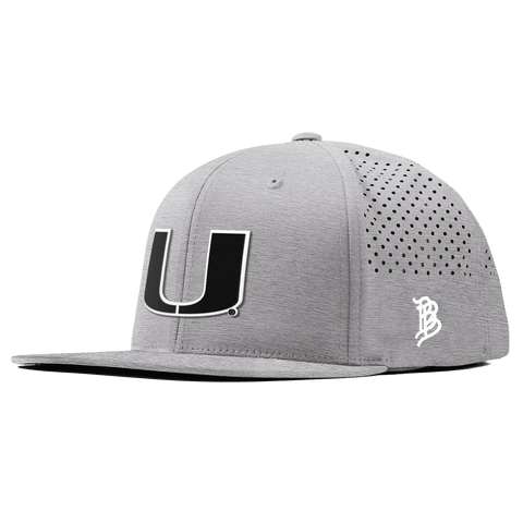 University of Miami "Vintage Miami Team Logo" Flat Performance Heather Gray