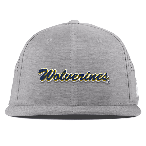 University of Michigan "Wolverines Script" Flat Performance Heather Gray