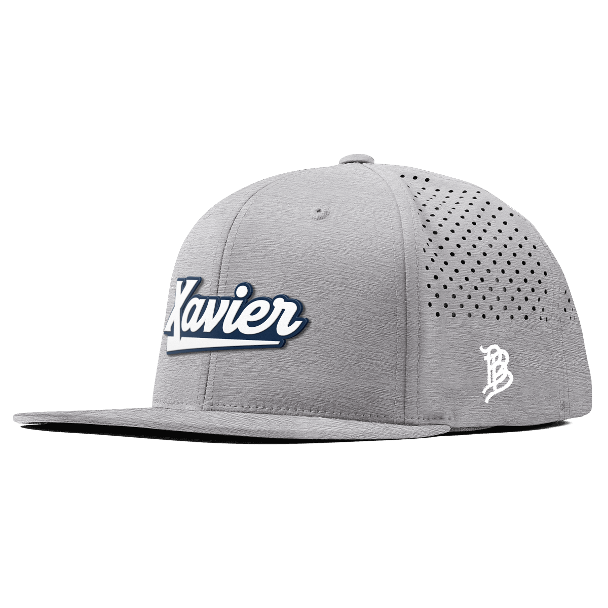 Xavier University "Xavier Script" Flat Performance Heather Gray