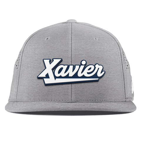 Xavier University "Xavier Script" Flat Performance Heather Gray