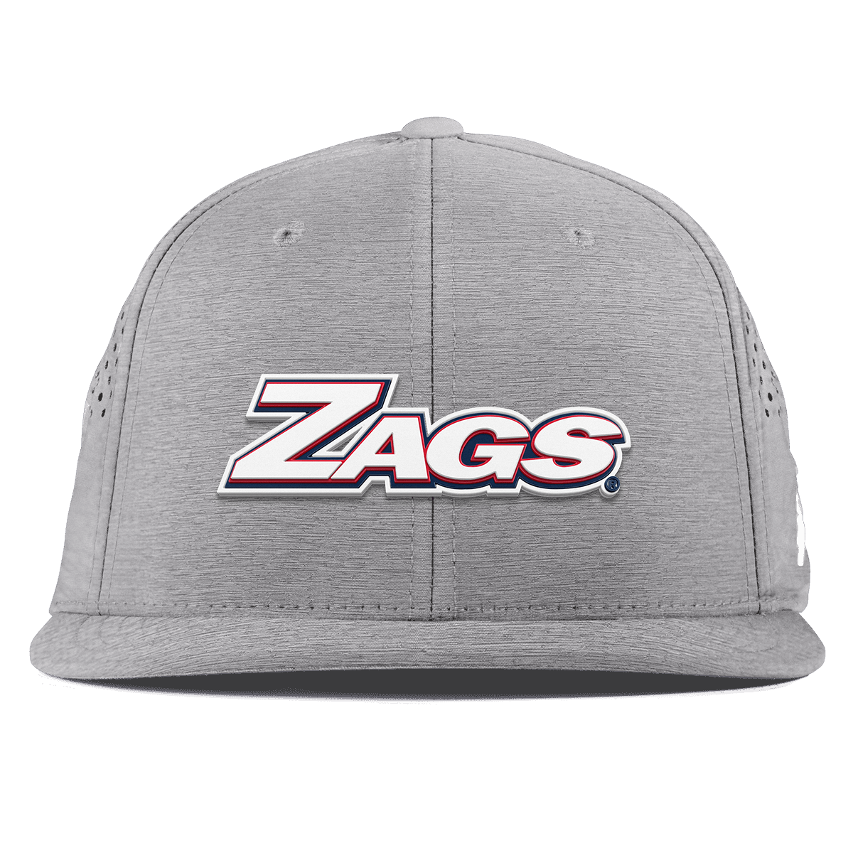 Gonzaga University "Zags Block" Flat Performance Heather Gray