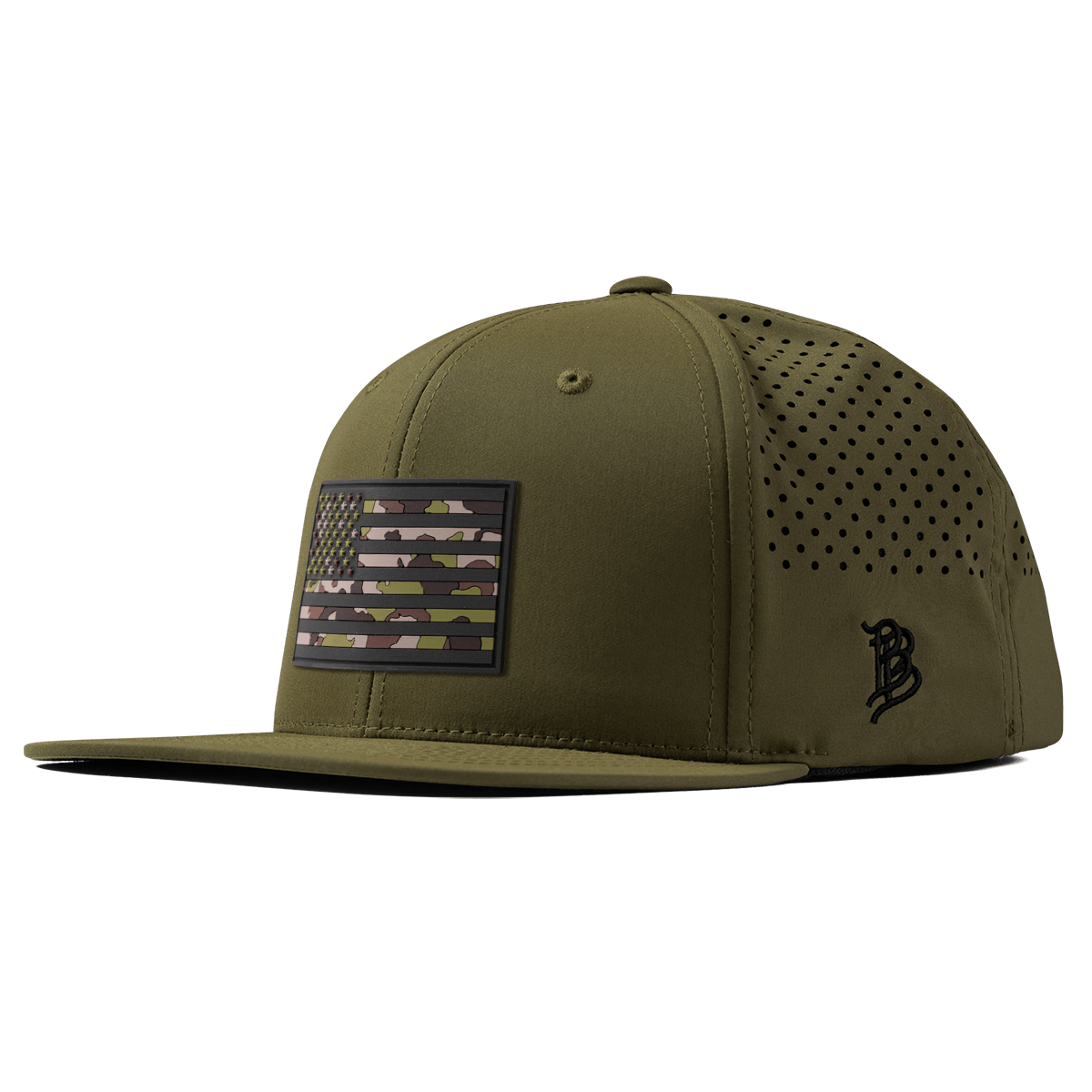 Green Camo Glory PVC Flat Performance Loden