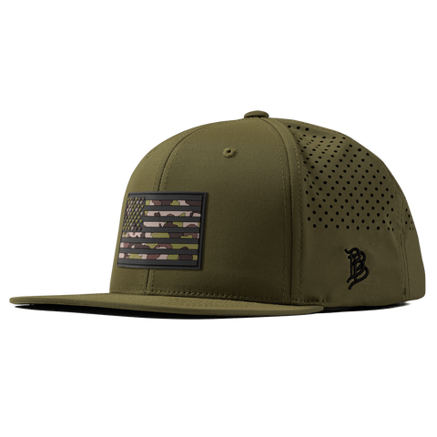 Green Camo Glory PVC Flat Performance Loden