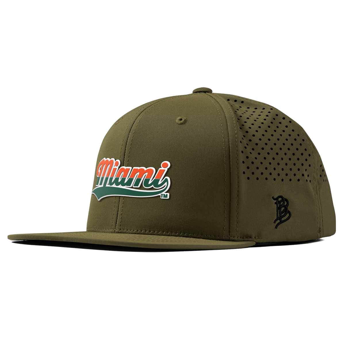 University of Miami "Miami Script" Flat Performance Loden