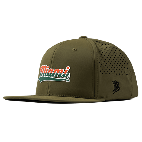 University of Miami "Miami Script" Flat Performance Loden
