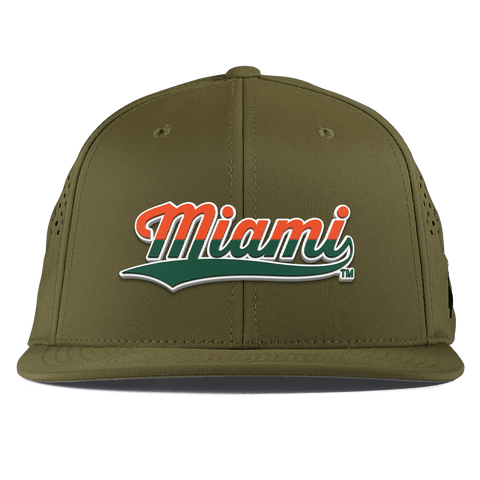 University of Miami "Miami Script" Flat Performance Loden