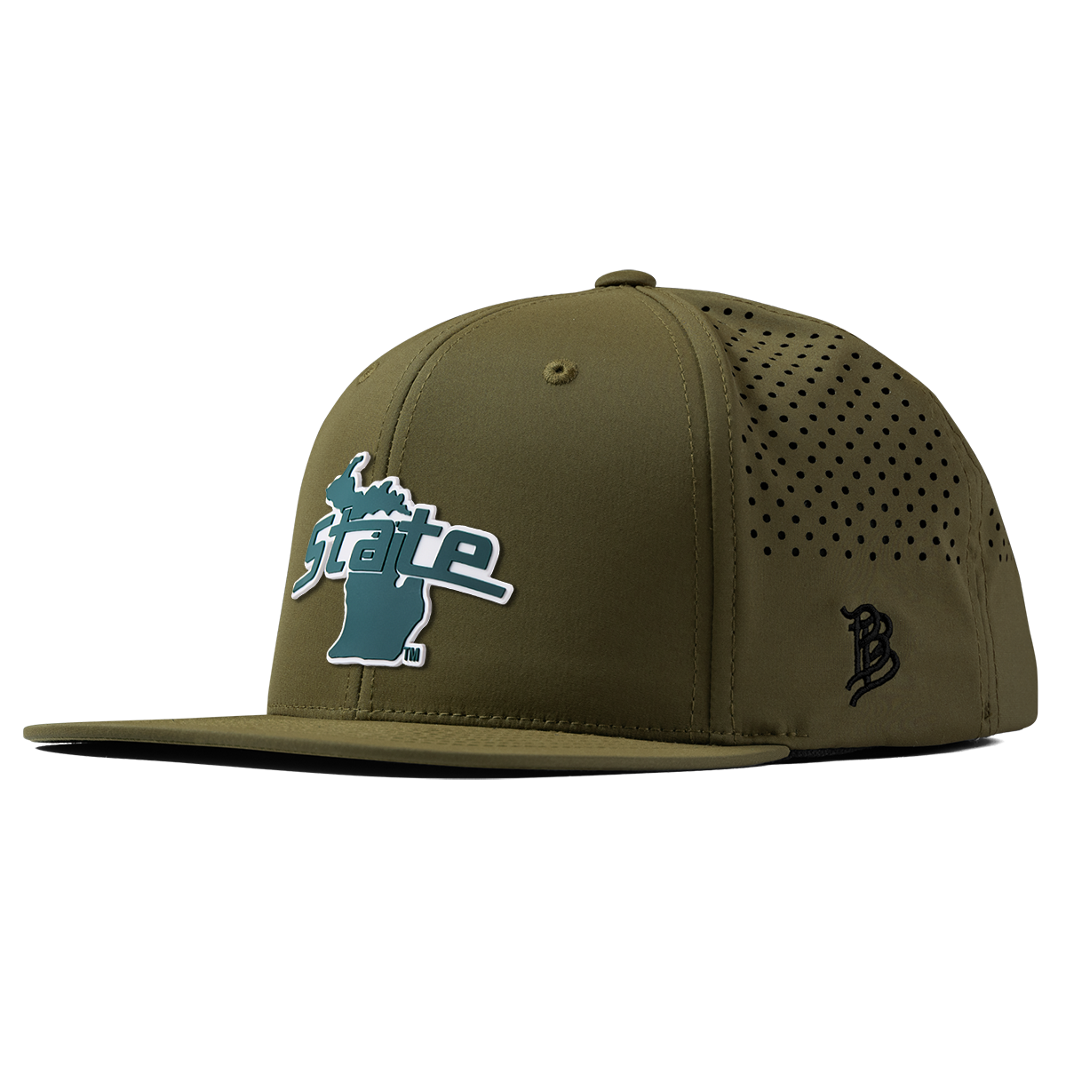 Michigan State University "Michigan State Outline" Flat Performance Loden