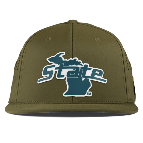 Michigan State University "Michigan State Outline" Flat Performance Loden