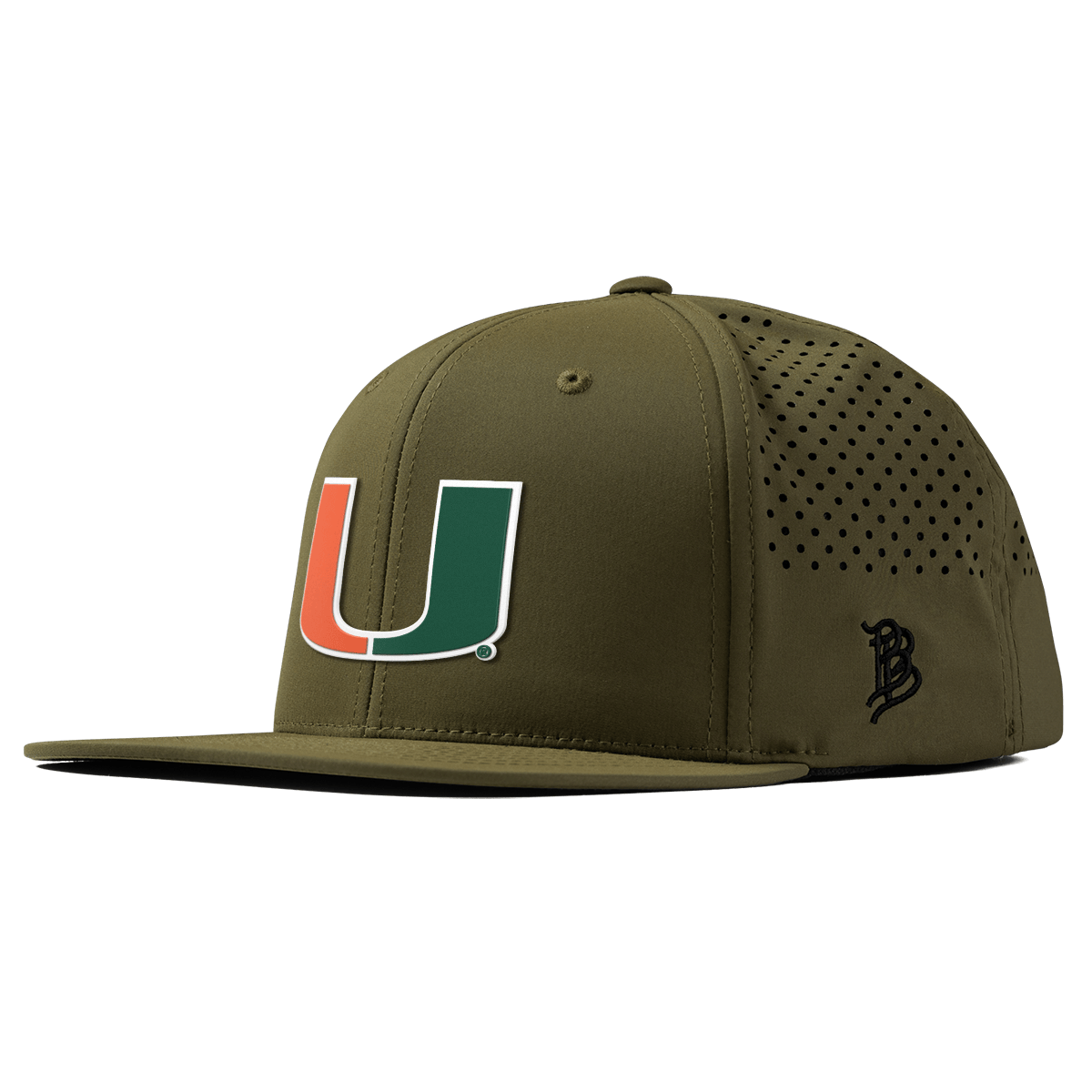 University of Miami "Miami Team Logo" Flat Performance Loden