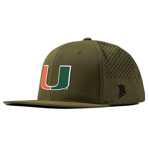 University of Miami "Miami Team Logo" Flat Performance Loden