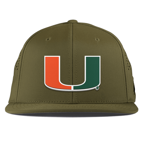 University of Miami "Miami Team Logo" Flat Performance Loden