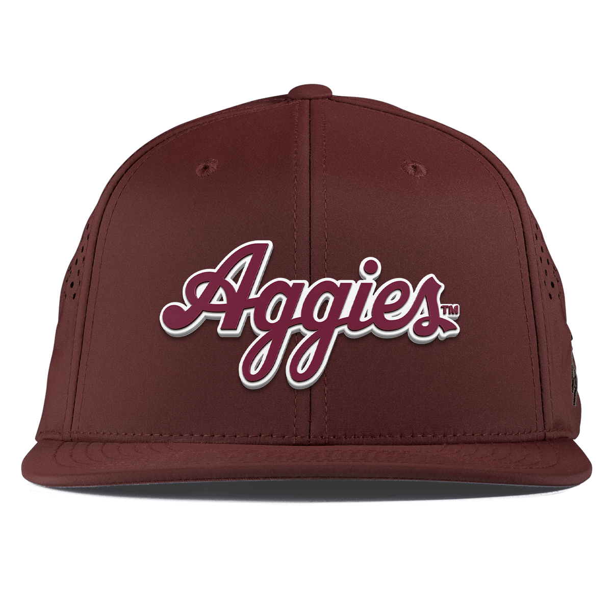 Texas A&M University "Aggies Script" Flat Performance Maroon