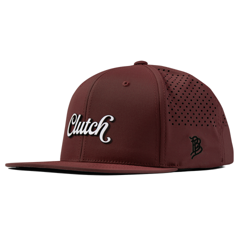 Clutch Script Flat Performance Maroon