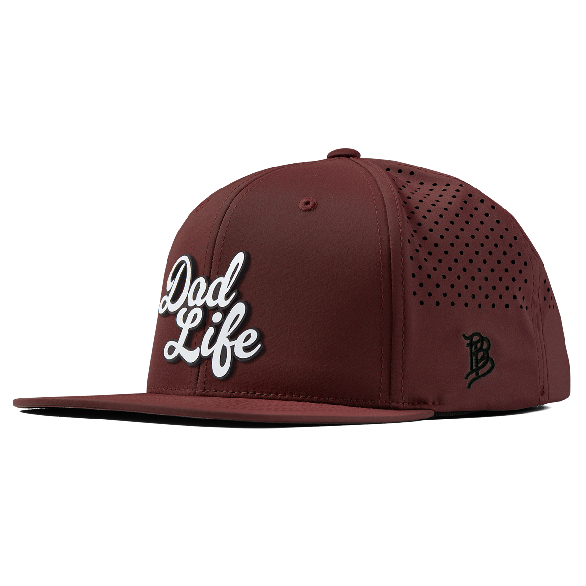 Dad Life Script Flat Performance Maroon