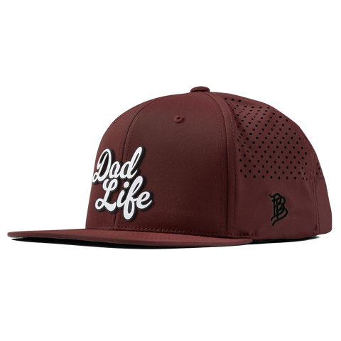 Dad Life Script Flat Performance Maroon