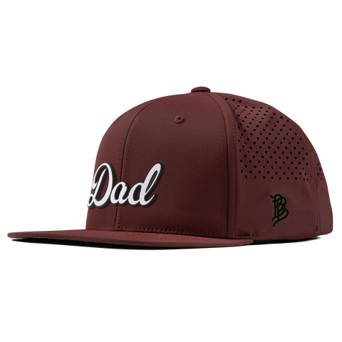 Dad Script Flat Performance Maroon