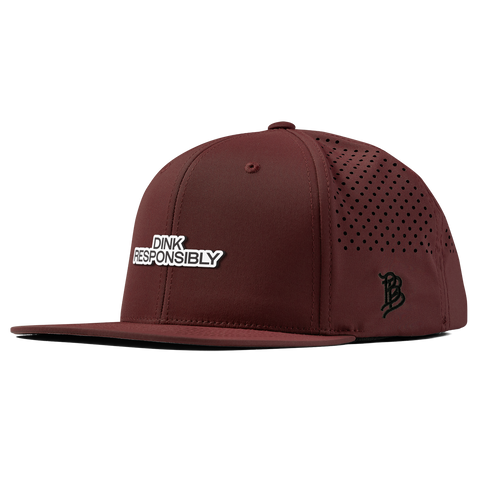 Dink Responsibly Flat Performance Maroon