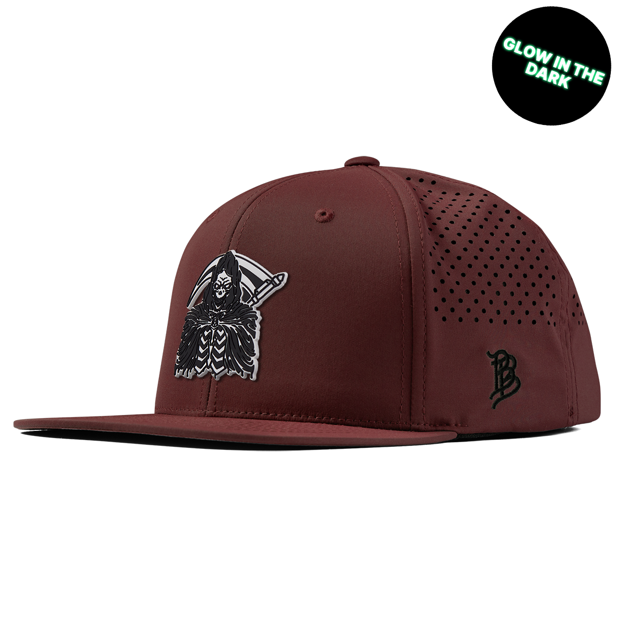 Grim Reaper Glow Flat Performance Maroon