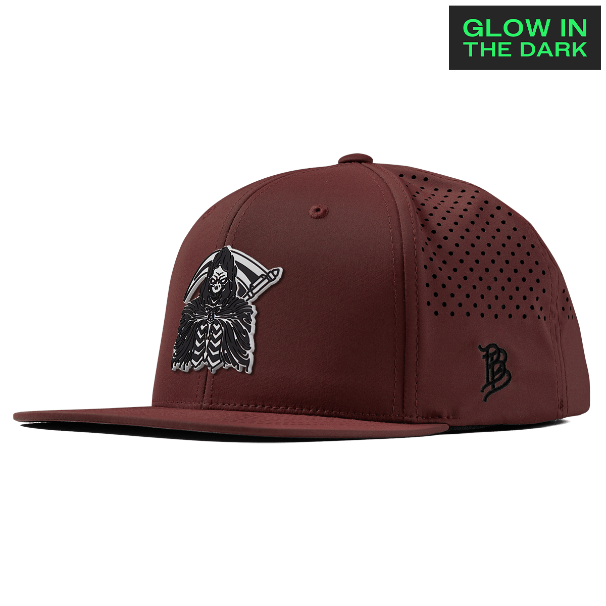 Grim Reaper Glow Flat Performance Maroon