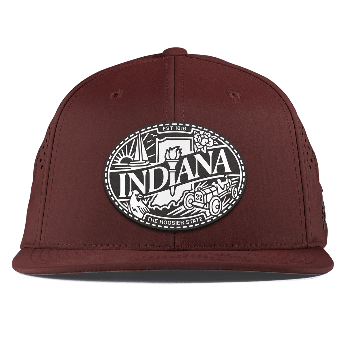 Indiana Traveler Flat Performance Maroon