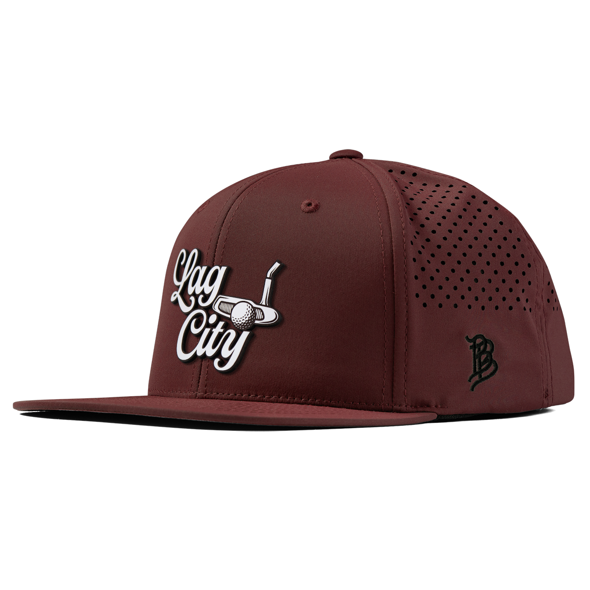 Lag City Script Flat Performance Maroon