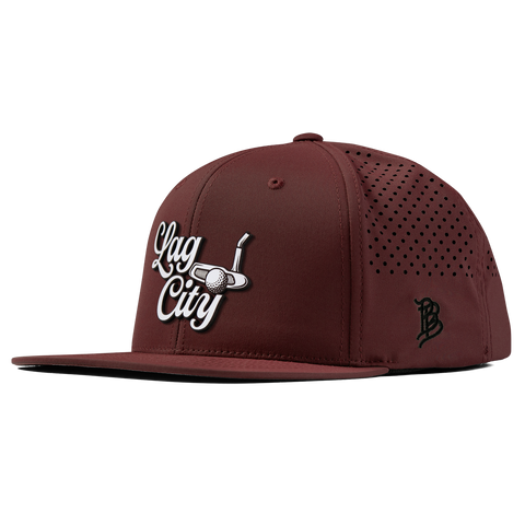 Lag City Script Flat Performance Maroon
