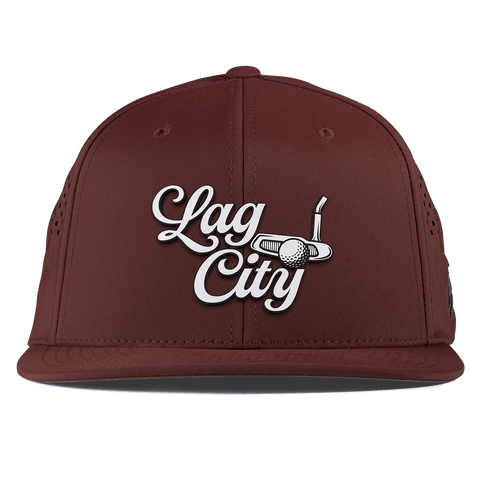 Lag City Script Flat Performance Maroon