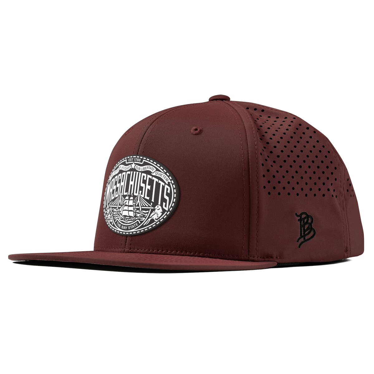 Massachusetts Traveler Flat Performance Maroon