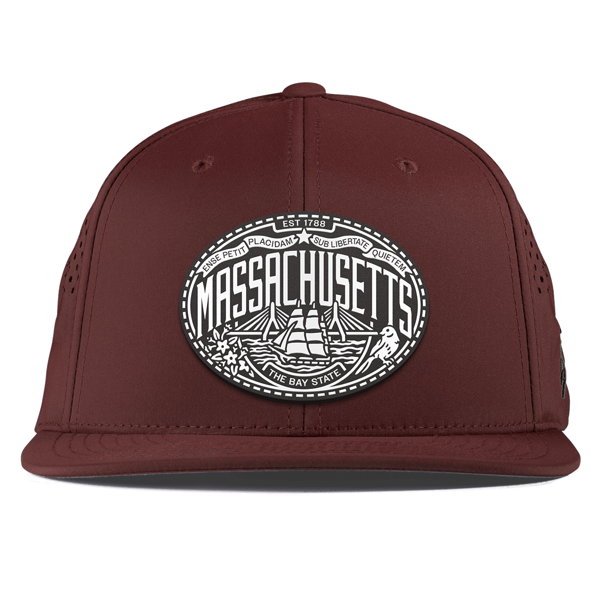 Massachusetts Traveler Flat Performance Maroon