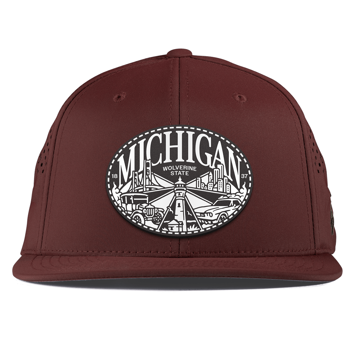 Michigan Traveler Flat Performance Maroon