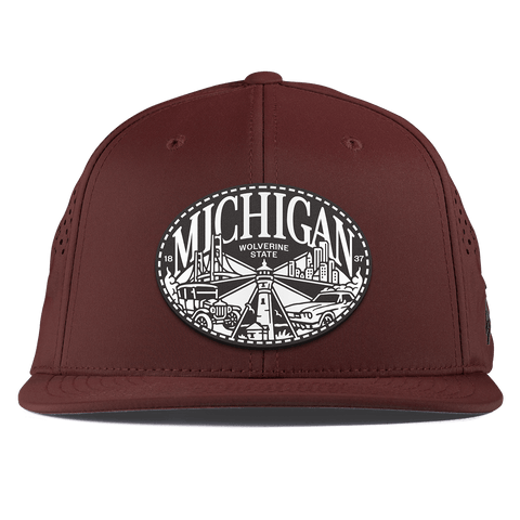 Michigan Traveler Flat Performance Maroon