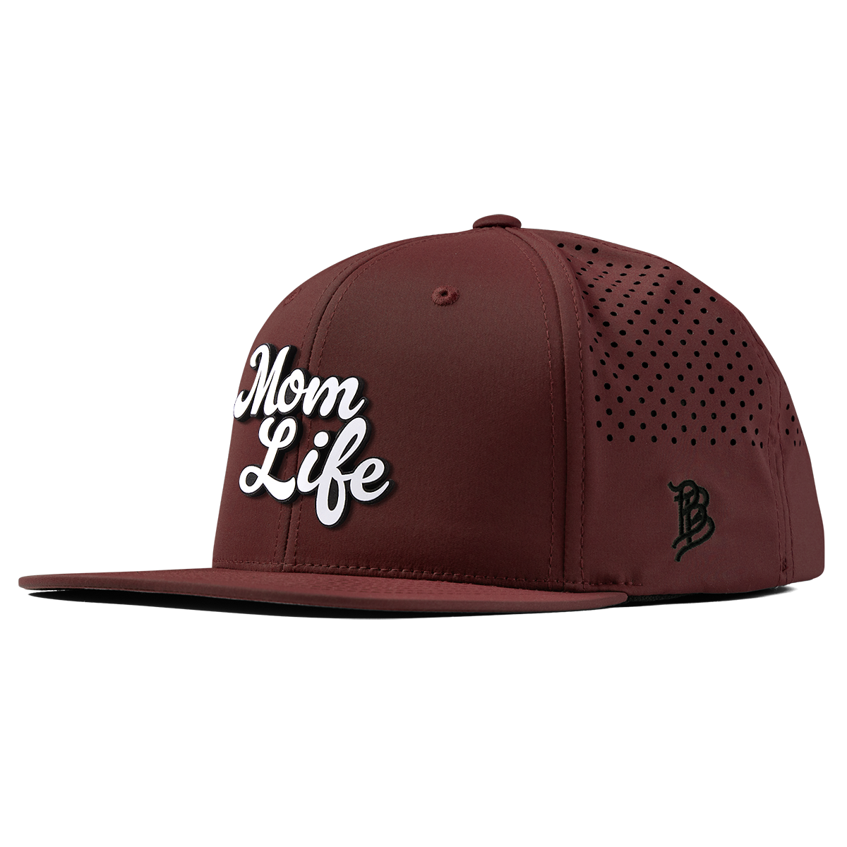 Mom Life Script Flat Performance Maroon
