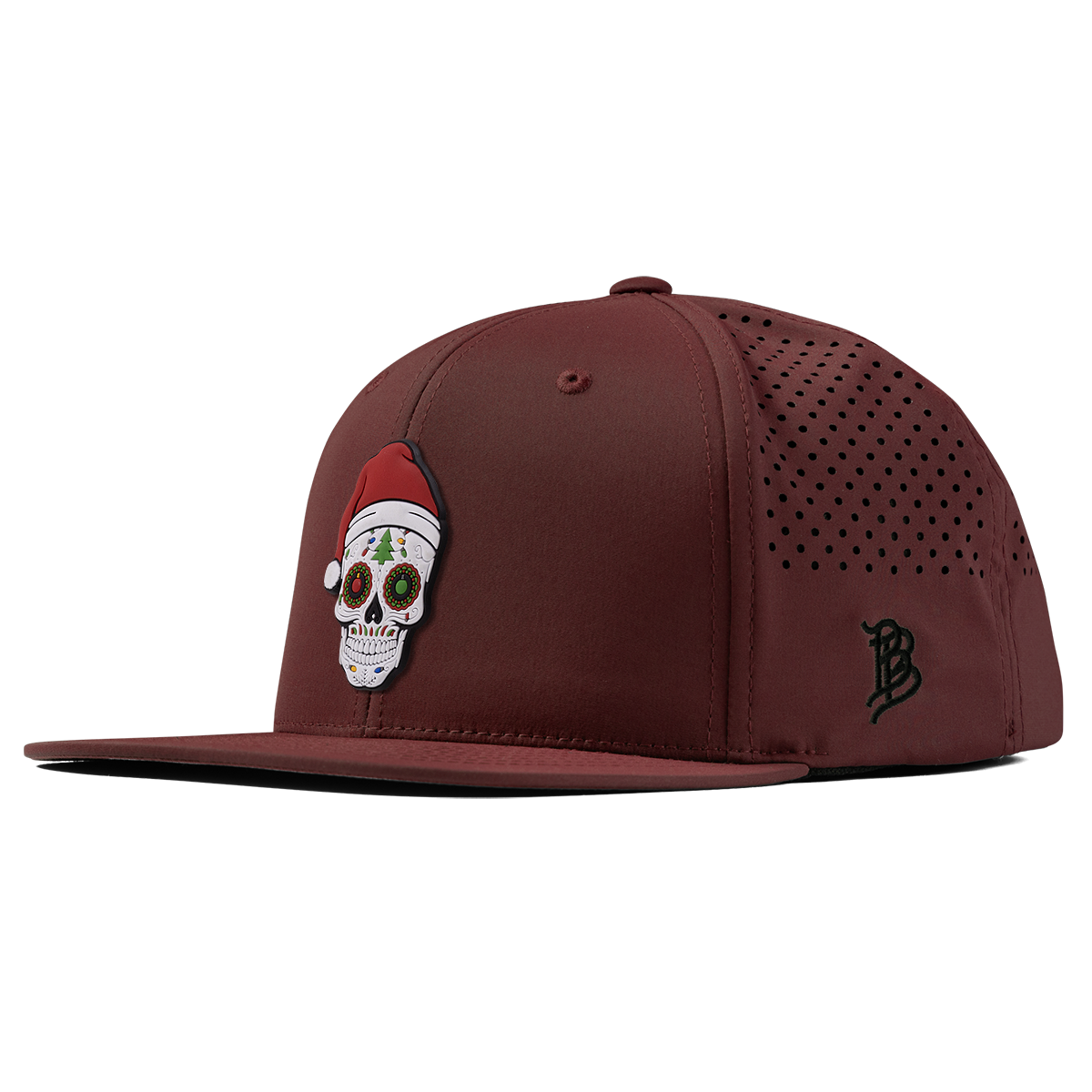 Santa Skull PVC Flat Performance Maroon