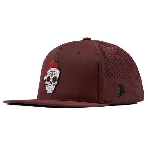 Santa Skull PVC Flat Performance Maroon