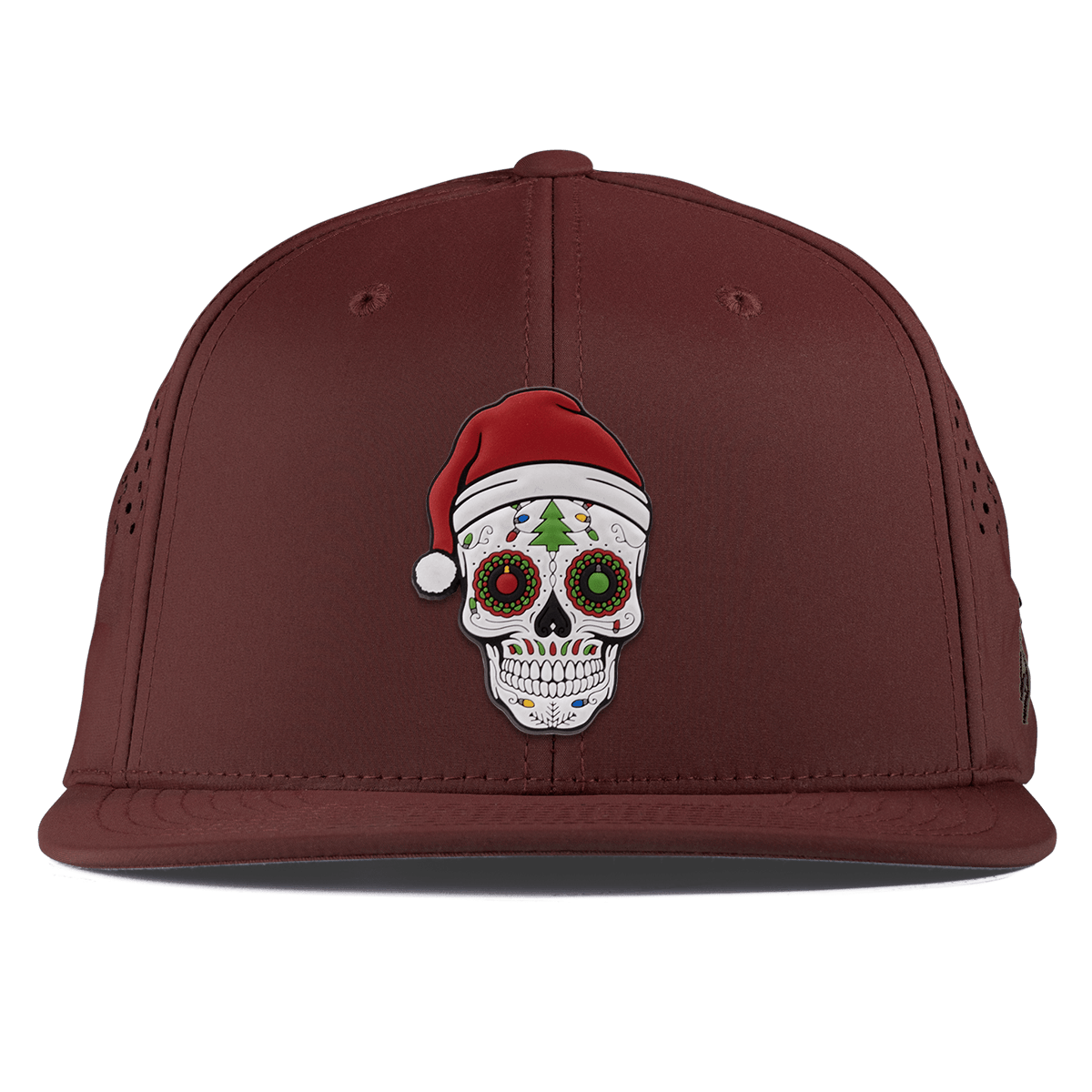 Santa Skull PVC Flat Performance Maroon